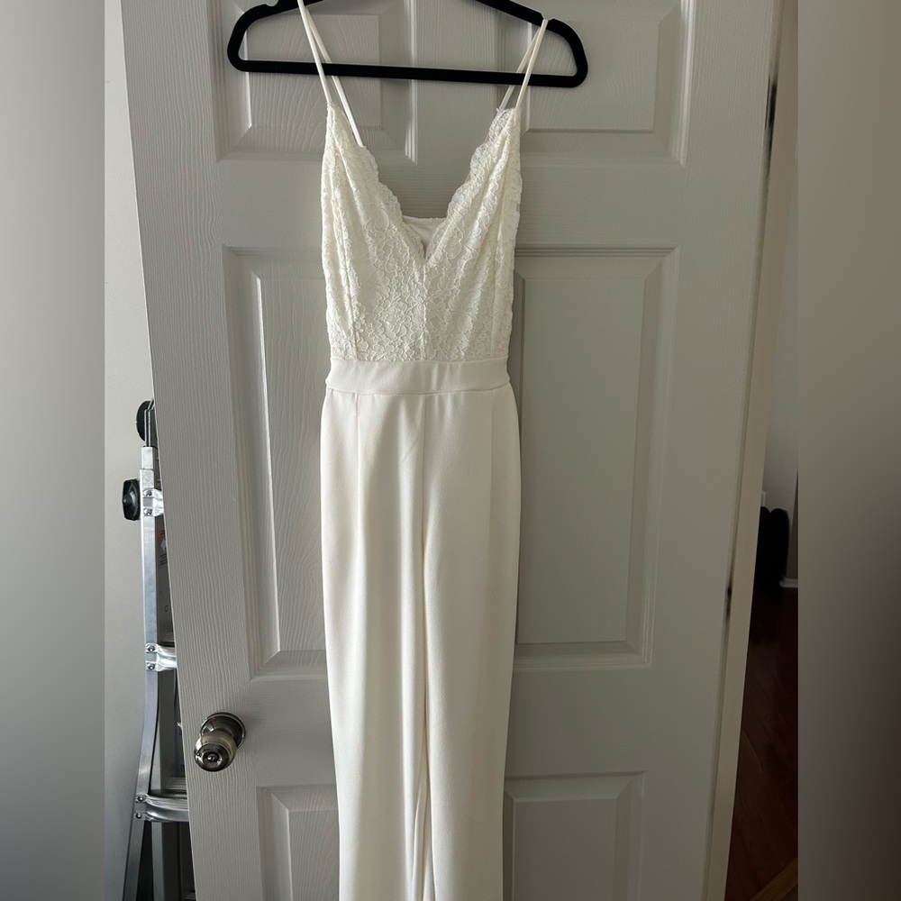 Elegant White Lace Jumpsuit